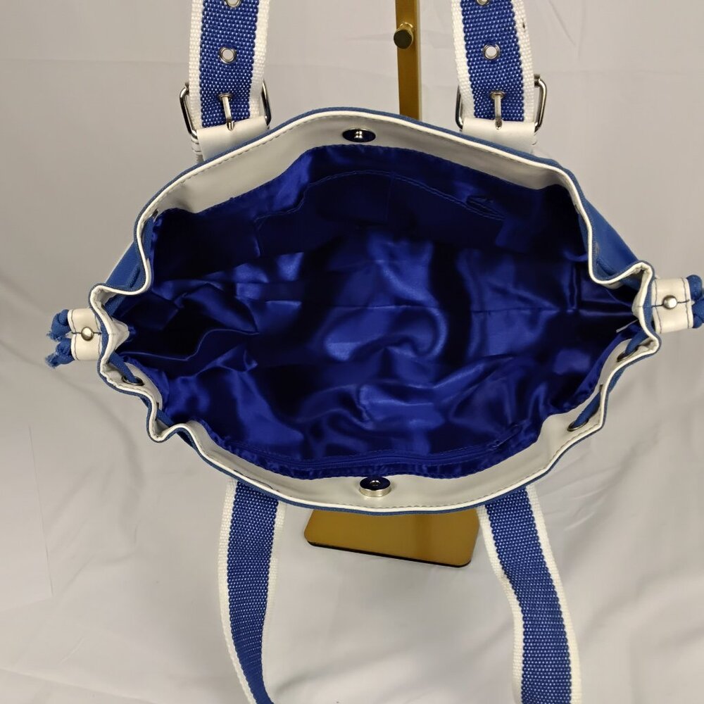 Jeff Gordon #24 NASCAR Blue/White Tote Purse – Canvas w/ Faux-Leather Trim - Picture 6 of 6